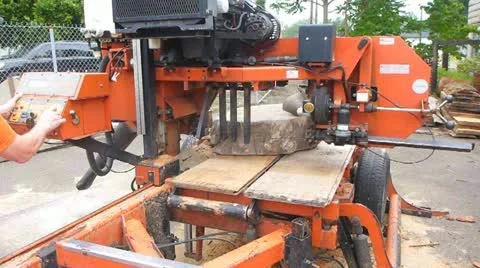 Portable Logging Mill Stock Footage 11272399