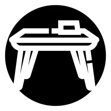 Portable massage table for relaxation and wellness treatments Ilustración de archivo