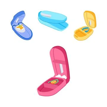Portable medication organizers for precise dosage management Illustrazione stock