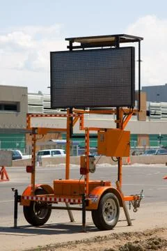 Portable message sign Stock Photos