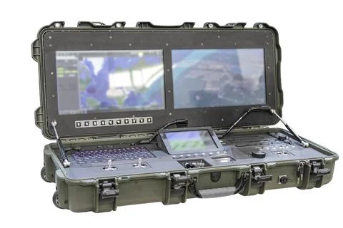 Portable military command post technology device with rugged design, multip.. 写真素材