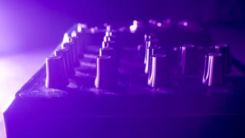 Portable mini audio mixer button 03 Stock Photos