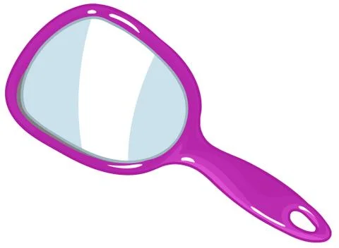 Portable mirror make up object pink illustration Stock-Illustration