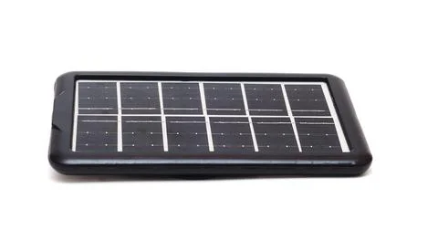 Portable Monocrystal Solar Panel isolated on white background. Stock Photos