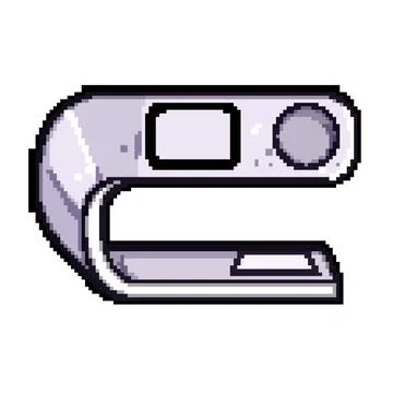 Portable multi device charging station pixel art vector illustration Stockillustratie