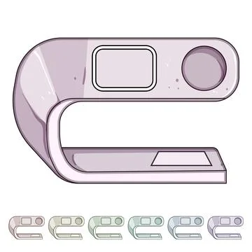 Portable multi device charging station cartoon vector graphic Stockillustratie