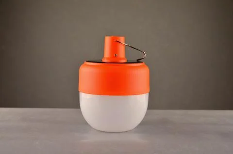 Portable orange lamp Stock Photos