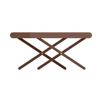 Portable outdoor table icon flat isolated 스톡 일러스트