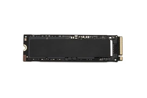 Portable personal computer drive with M.2 NVMe interface  isolated on a whi.. Stock-Fotos