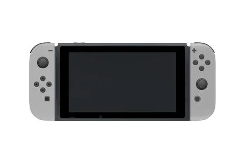 Portable pocket game console in vector on white background. Illustrazione stock