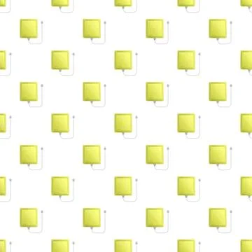 Portable power bank seamless pattern showing charging devices Stock Illustration