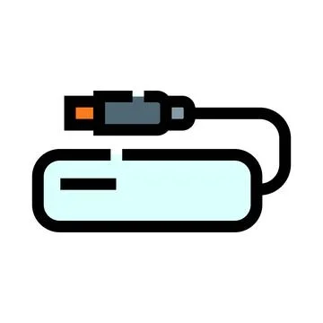 Portable power bank with usb cable charging device concept Stock Illustration