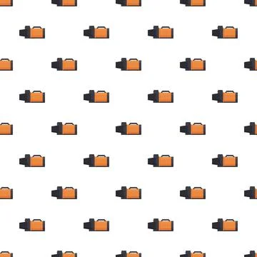 Portable power electrical generator machine seamless pattern Illustrazione stock