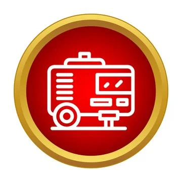 Portable power generator creating backup emergency electricity Stock Illustration