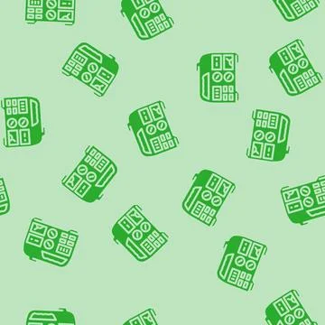 Portable power generator glyph vector seamless pattern Stock Illustration