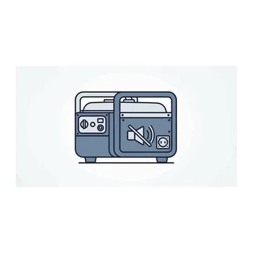 Portable power generator icon for backup electricity supply Stock Illustration