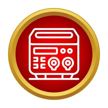 Portable power generator icon providing backup energy supply Stock Illustration