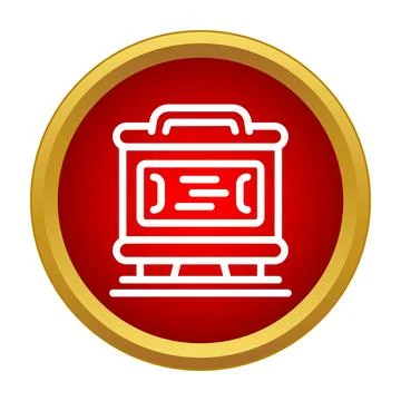 Portable power generator icon providing backup electricity Stock Illustration