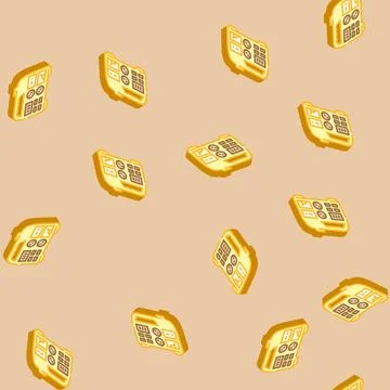 Portable power generator isometric icon seamless pattern Stock Illustration