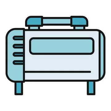 Portable power generator machine producing electricity Stock Illustration