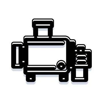 Portable power generator producing electricity concept illustration Stock Illustration