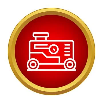 Portable power generator producing electricity icon Stock Illustration