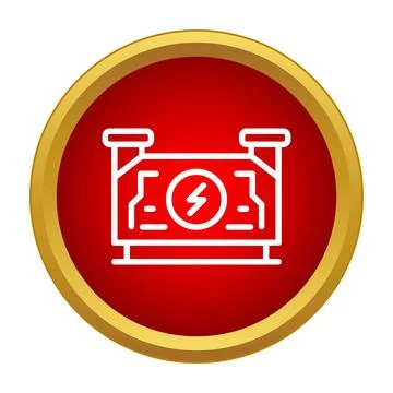 Portable power generator producing electricity concept icon Stock Illustration
