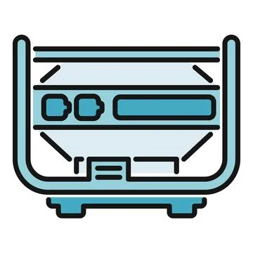 Portable power generator producing electricity during emergency backup Stock Illustration
