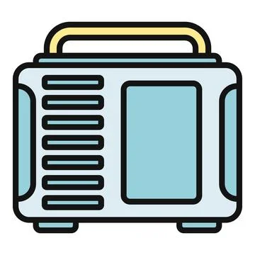 Portable power generator providing backup electricity Stock Illustration