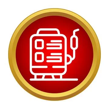 Portable power generator supplying emergency electricity icon Stock Illustration