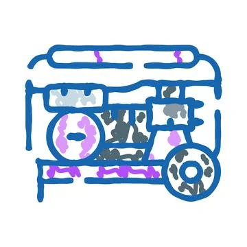 Portable power generator supplying emergency electricity Stock Illustration