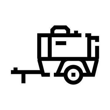 Portable power generator trailer providing mobile electricity Stock Illustration