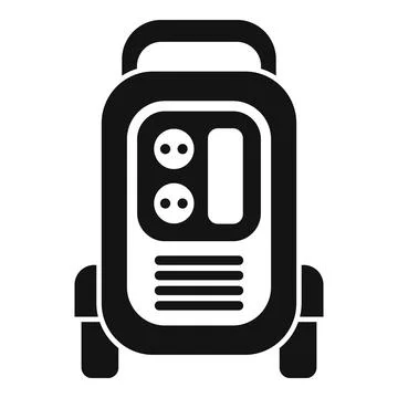 Portable power generator with two sockets and handle for easy transportation Illustration