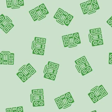 Portable power glyph vector seamless pattern Illustrazione stock