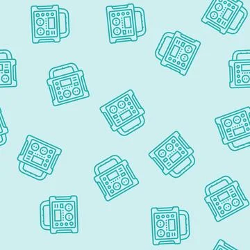 Portable power line seamless pattern Illustrazione stock