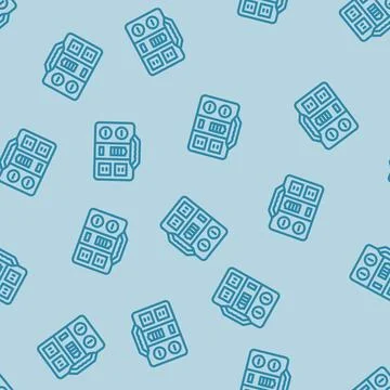 Portable power line vector seamless pattern Stock Illustration
