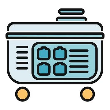 Portable power station generating clean electricity and energy Stock Illustration