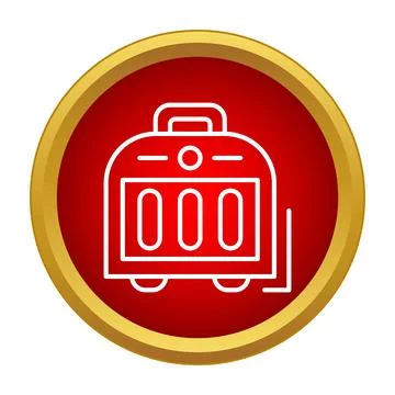 Portable power tool carrying case flat icon Stock Illustration