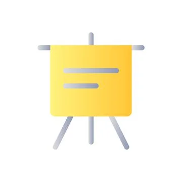 Portable presentation board flat gradient two-color ui icon Stock Illustration