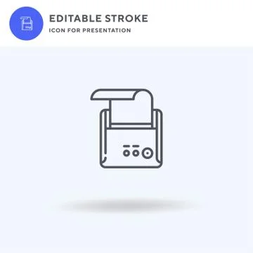 Portable Printer icon vector, filled flat sign, solid pictogram isolated on Stock Illustration