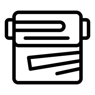 Portable printer printing documents with top loading paper tray Stock Illustration