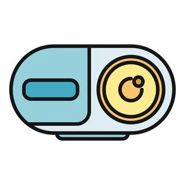 Portable projector device projecting light for entertainment Stock Illustration