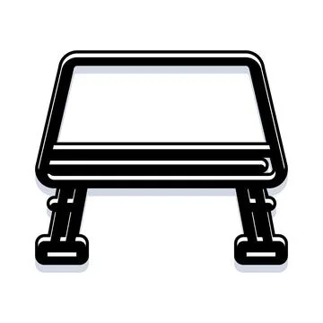 Portable projector screen or whiteboard displaying information Stock Illustration