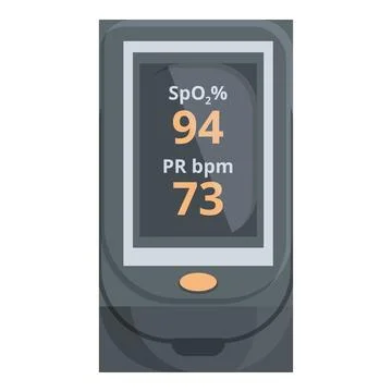 Portable pulse oximeter device display イラスト素材