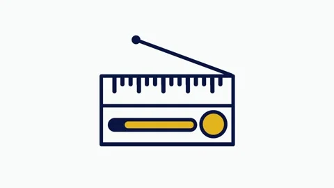 Portable Radio Icon Stock Footage 343518919