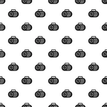Portable radio pattern seamless 库存插图