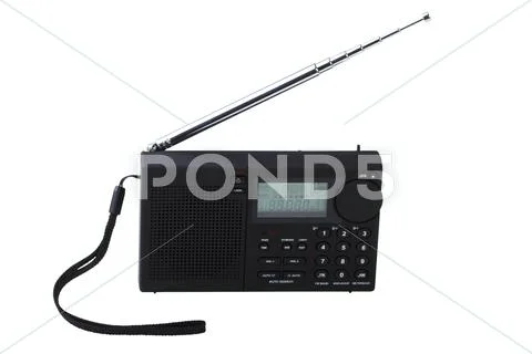 Portable radio receiver Stock Photos