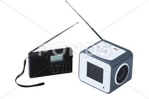 Portable radio receivers Stock Photos