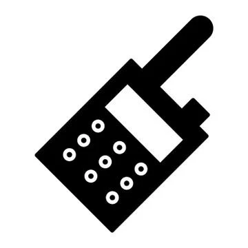 Portable radio solid icon. Communication illustration isolated on white 스톡 일러스트