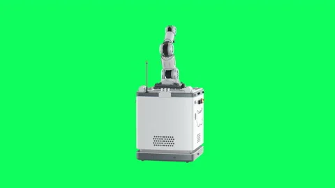 Portable robotic arm with station module... | Stock Video | Pond5